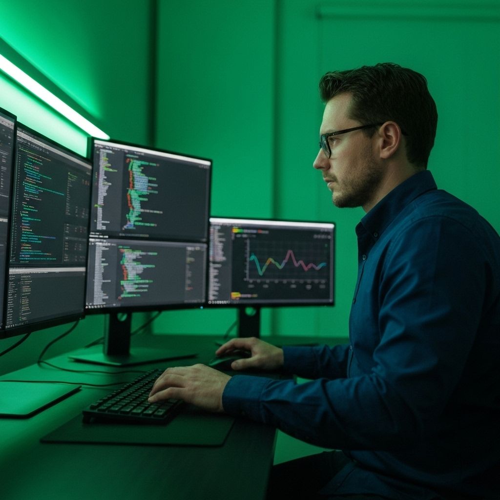 Cybersecurity expert analyzing code